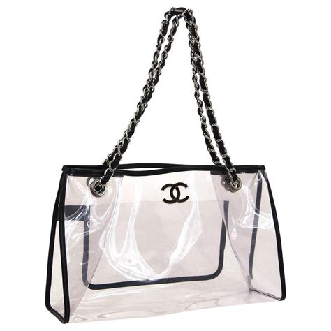 best chanel tote bags|Chanel transparent tote bag.